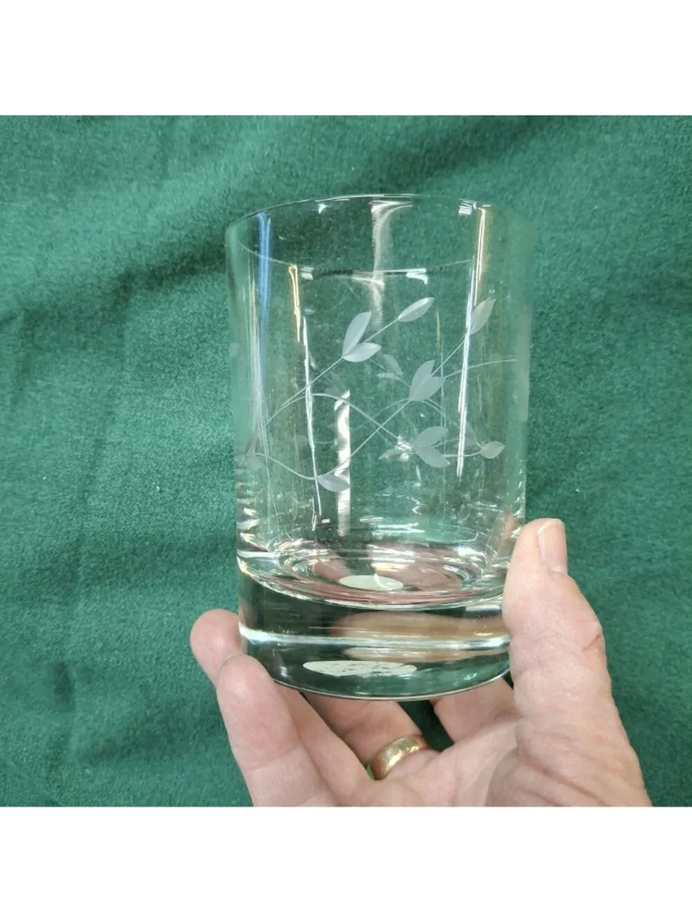 Princess House Crystal Beverage Glasses Set Of 4 With Etched Floral Design In Or